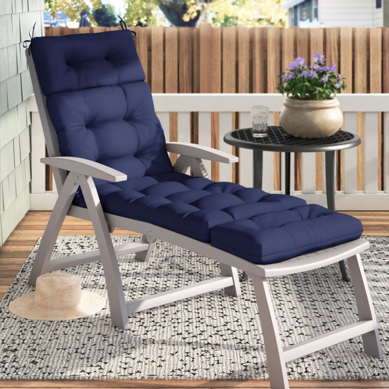 Shipton Outdoor Tufted Chaise Lounge Cushion