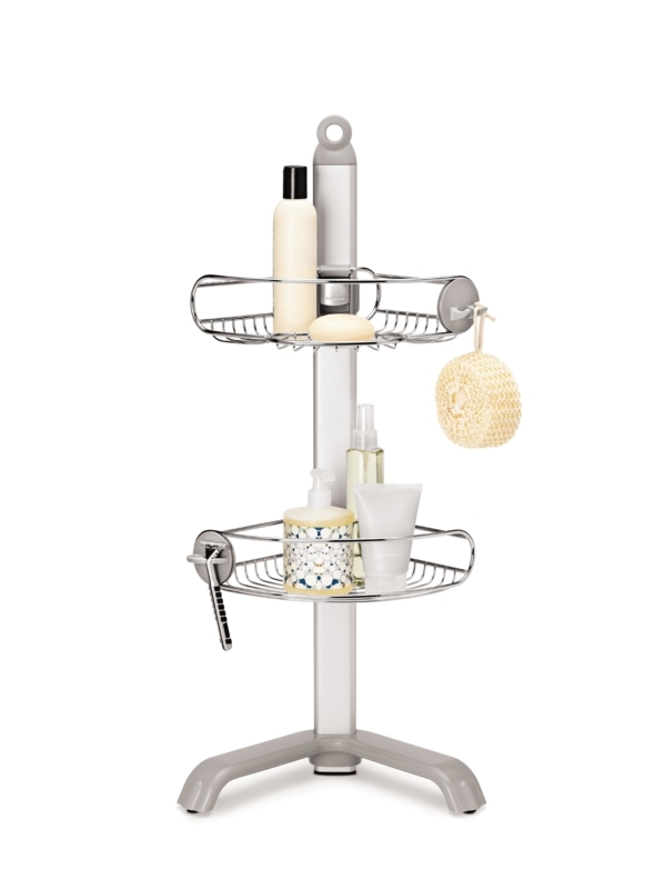 Simplehuman Corner Shower Caddy, Stainless Steel and Anodized Aluminum