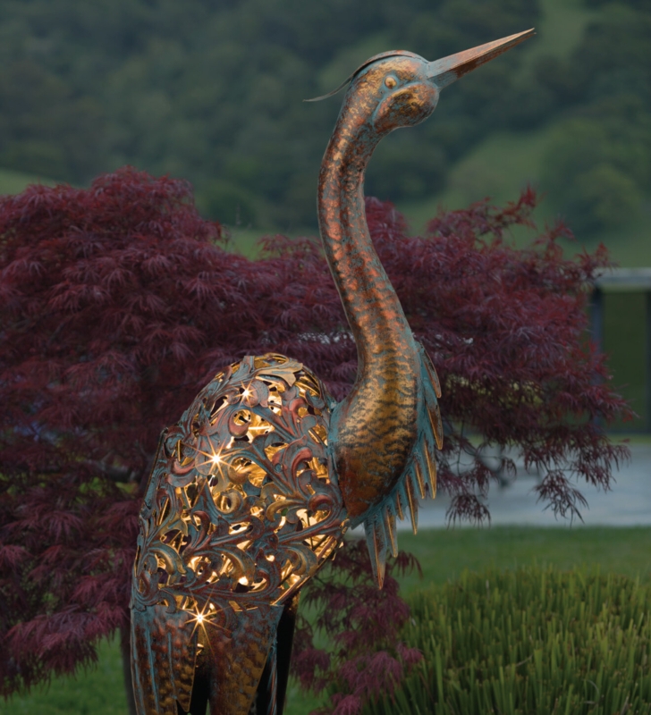 Solar Bird Stake - Heron