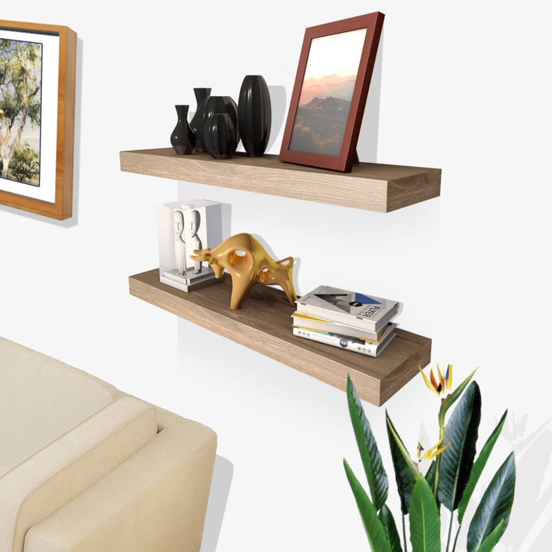 Solid Wood Floating Shelf