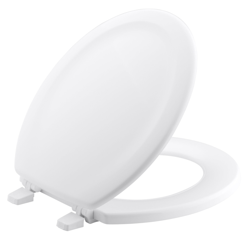 Stonewood Compression-Molded Wood Toilet Seat with Color-Matched Plastic Hinges