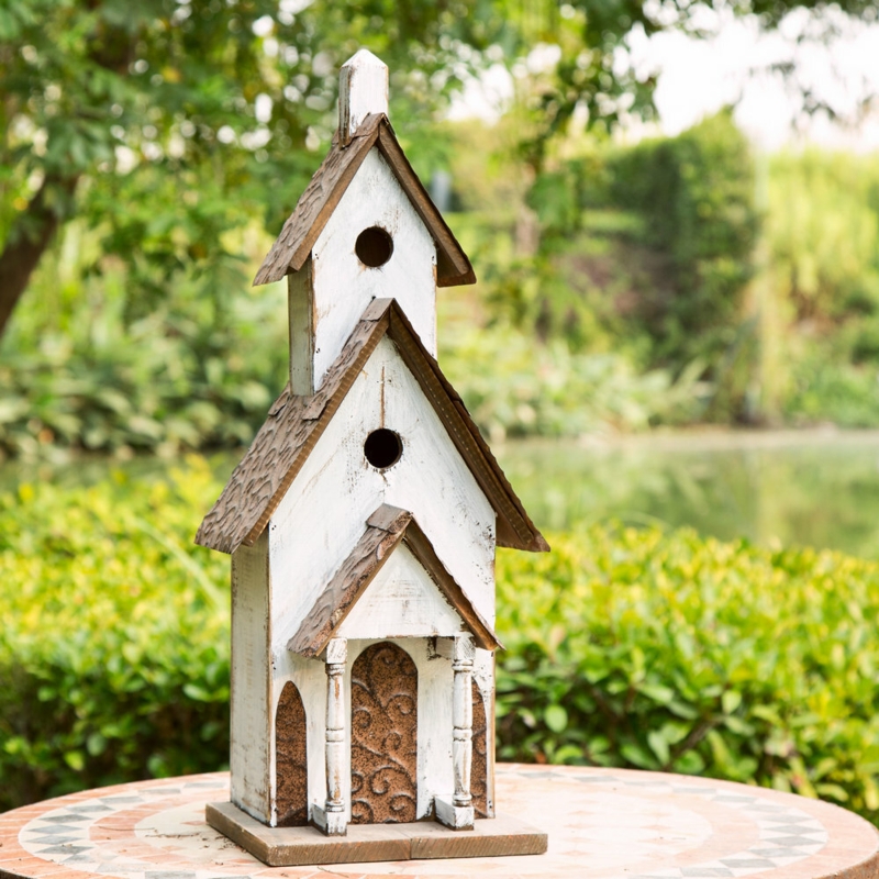 Strader 24'' H x 9'' W x 8'' D Freestanding Birdhouse