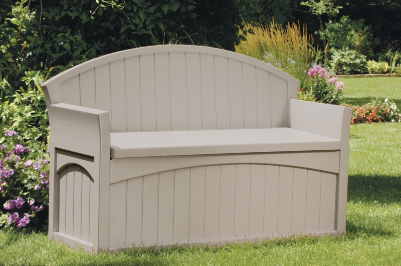 Suncast 50 Gallon Patio Storage Bench - Light Taupe