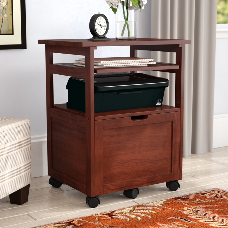Tamber 29.65'' H x 24.02'' W Printer Stand with Wheels