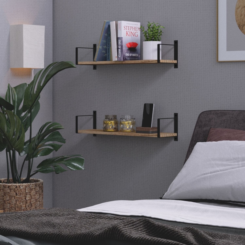 Ternate 2 Piece Paulownia Bracket Shelf