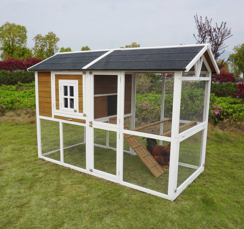 Tincher 33.2 Square Feet Chicken Coop with Chicken Run For Up To 6 Chickens