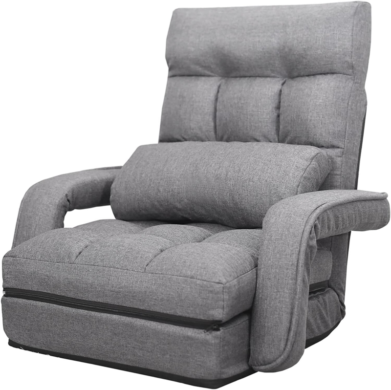 Trule Adjustable Reclining Ergonomic Floor Game Chair with Footrest