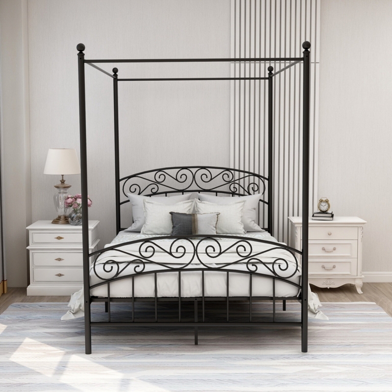 Tyler-Jay Metal Canopy Bed