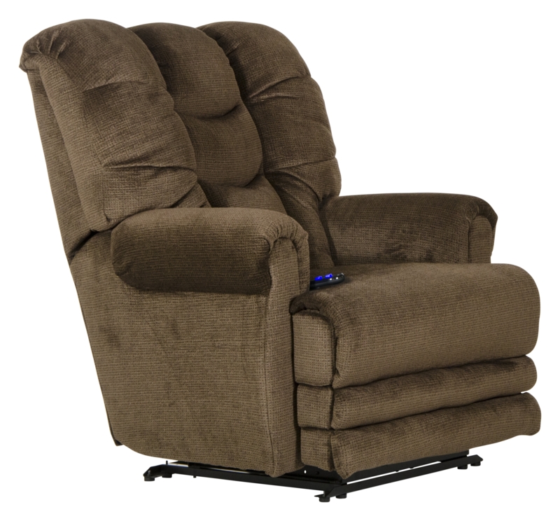 Upholstered Big Man's Lay Flat Recliner with Extended Footrest