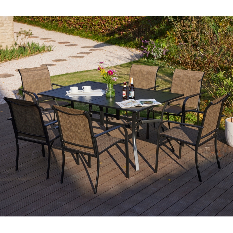 Valmer 6 - Person Rectangular Outdoor Dining Set