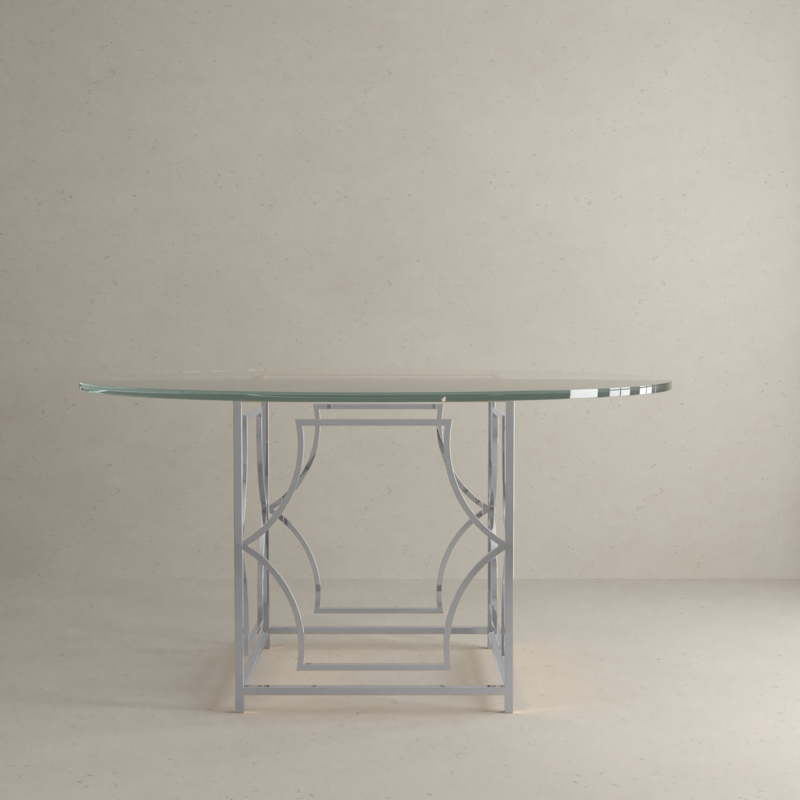 Vandervoort Round Dining Table Steel - 30" H x 60" L x 60" D