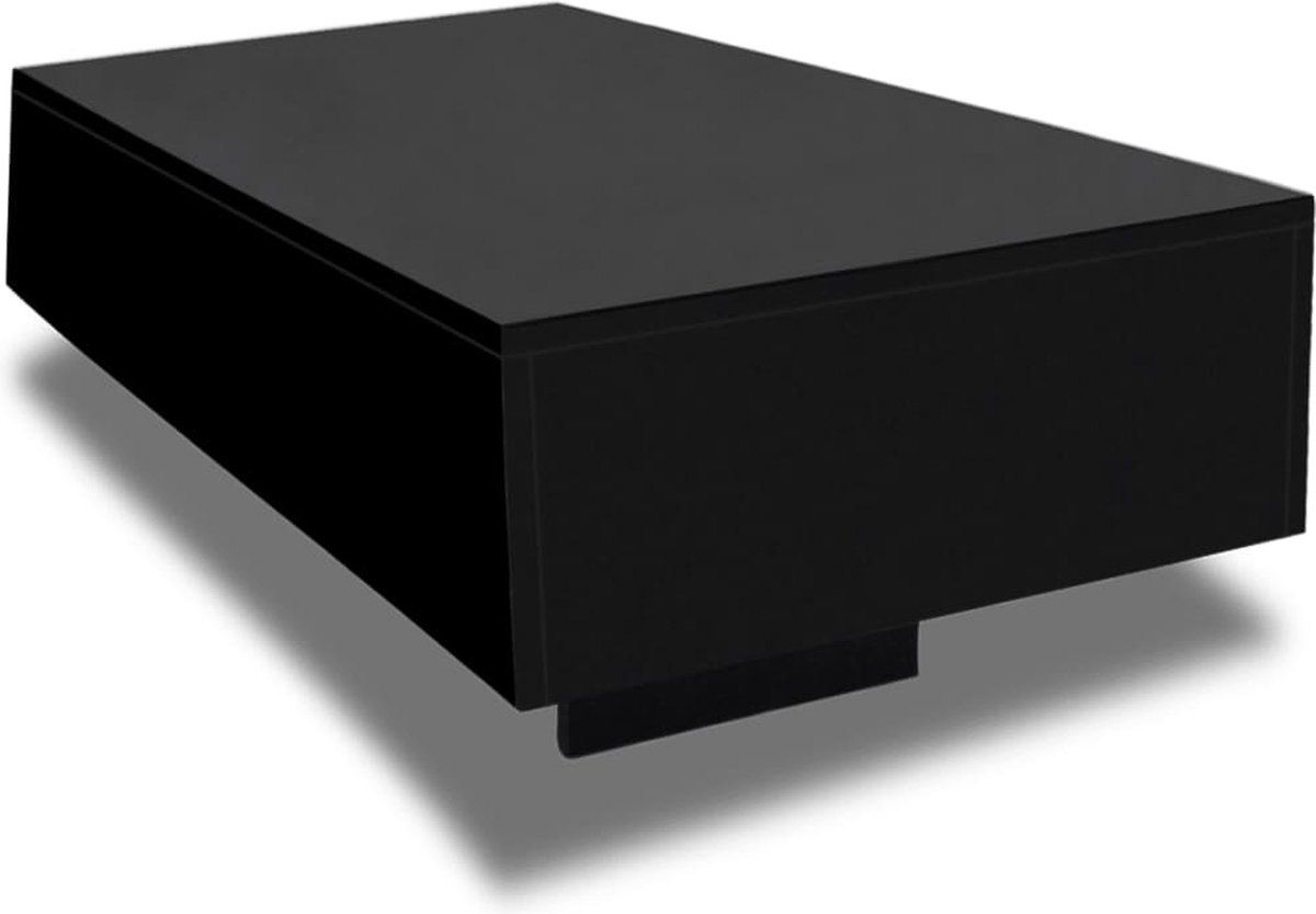 vidaXL Salontafel - 85 x 55 x 31 cm - MDF - Zwart hoogglans