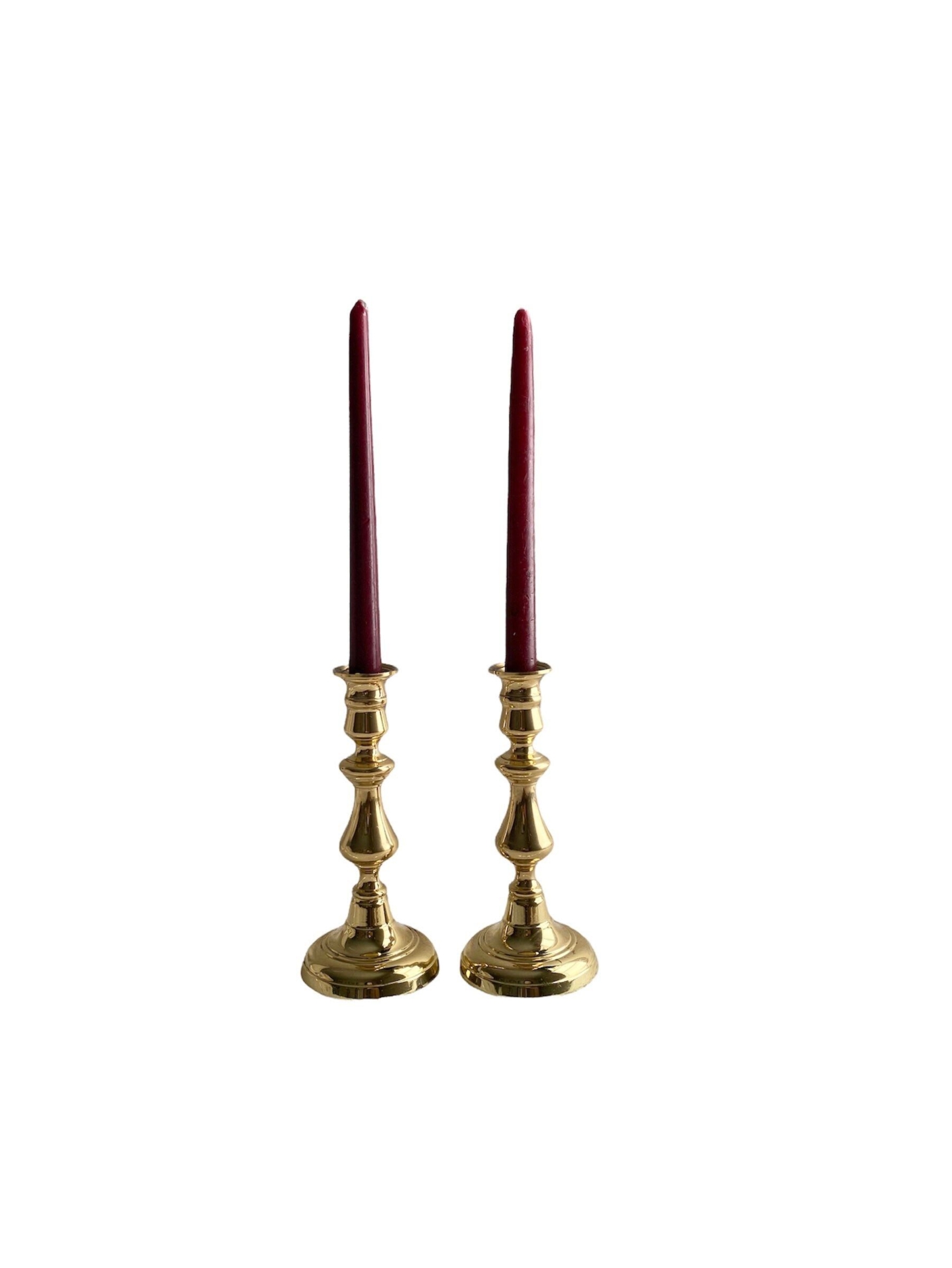 Vintage Brass Candlestick Holders / Set of 2 / Forged in Baldwin America / Vintage Home Decoration