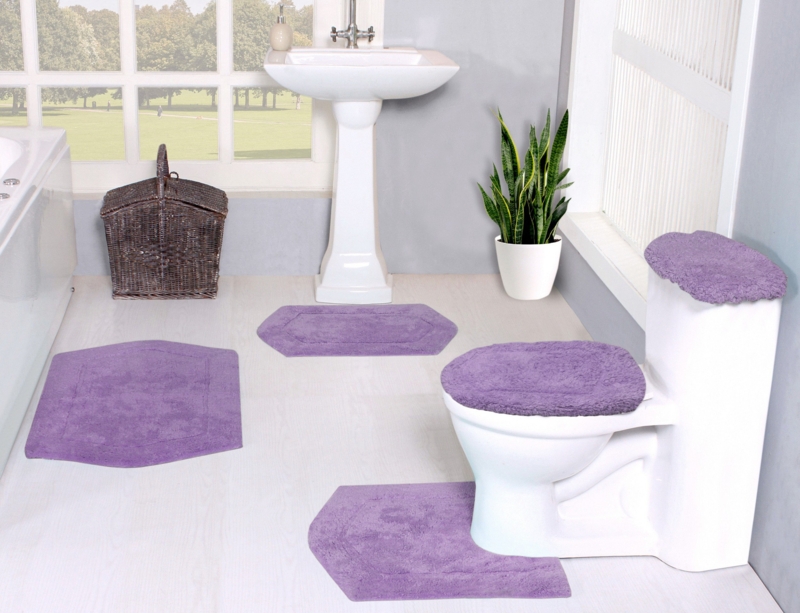 Waterford Collection 100% Cotton Bath Rug with Spray Latex Backing