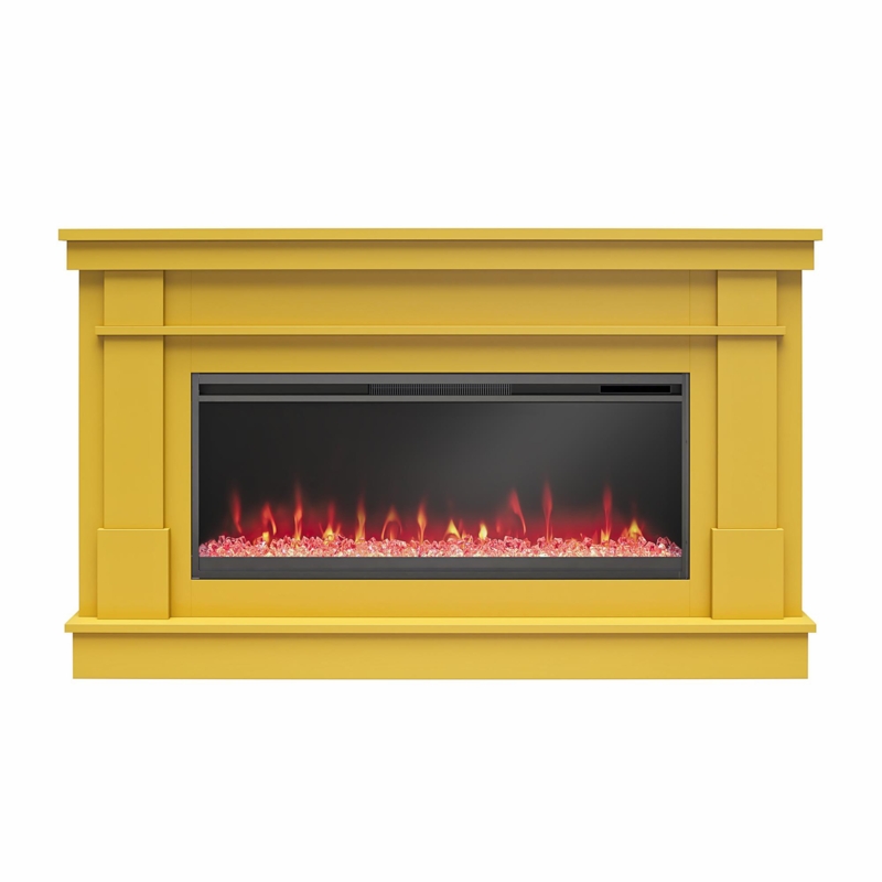 Waverly Wide Mantel with Linear Electric Fireplace