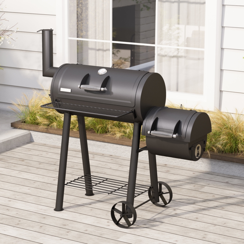 Wayfair 28" Barrel Heavy Duty Charcoal Grill with Offset Smoker