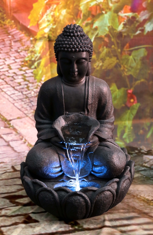 Weather Resistant Floor Fountain with Light