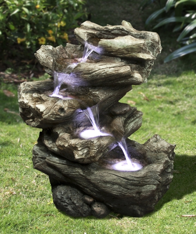 Weather Resistant Floor Fountain with Light
