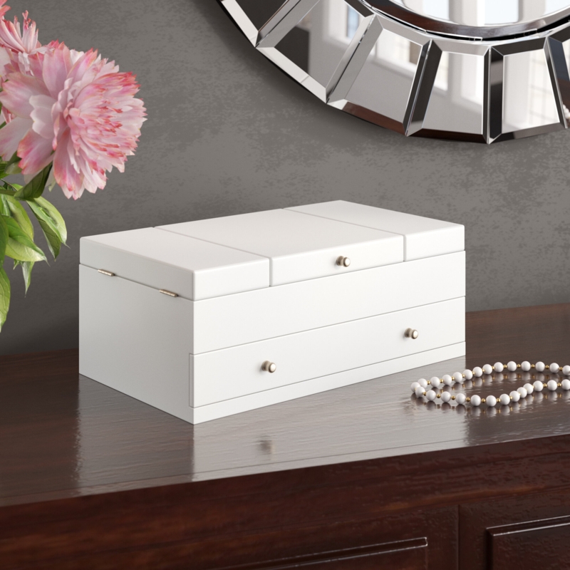 Wood Jewelry Box + Drawers