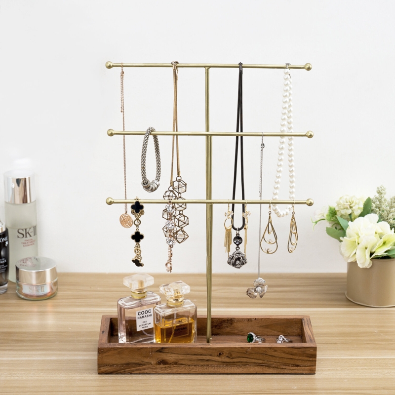 Wood Jewelry Stand