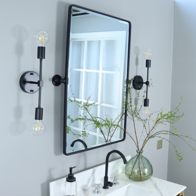 Woodvale Metal Framed Wall Mounted Bathroom / Vanity Mirror