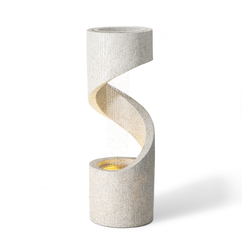 Zia Weather Resistant Floor Fountain with Light