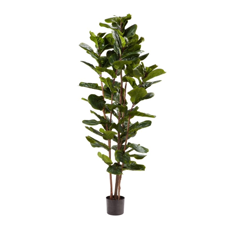 Artificial Fiddle Leaf Fig Tree-72 Faux Plant, Realistic-Leaves Indoor Potted Topiary Dcor