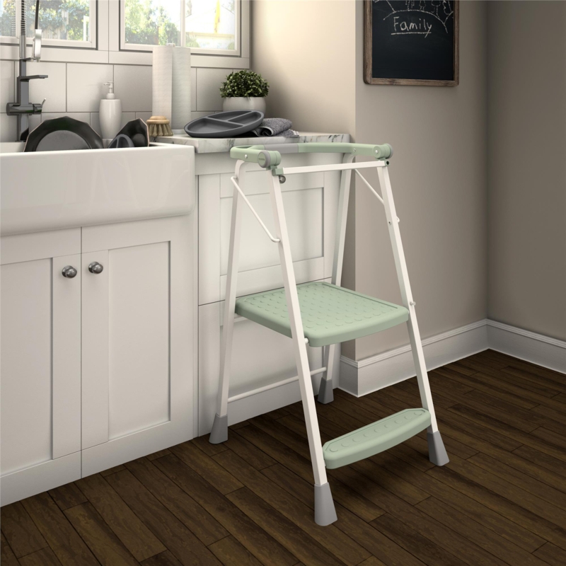 COSCO 2-Step Kitchen Stepper Adult Folding Step Stool, Kids Folding Kitchen "Helper"