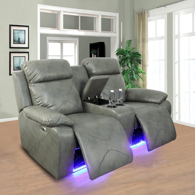 Deborath 72'' Faux Leather Power Reclining Sleeper Sofa