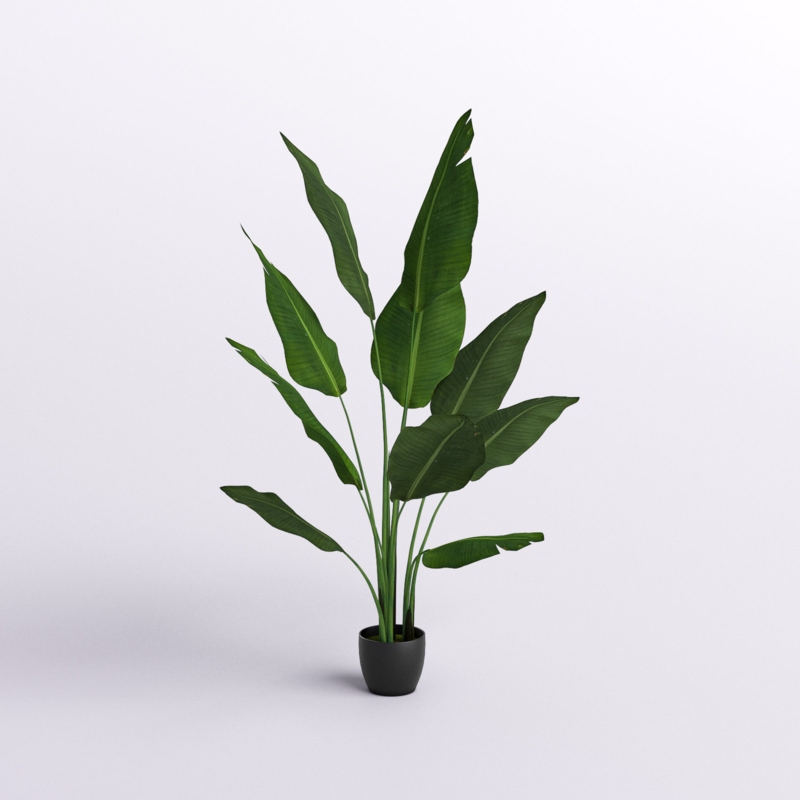 Faux Banana 63" Potted Leaves