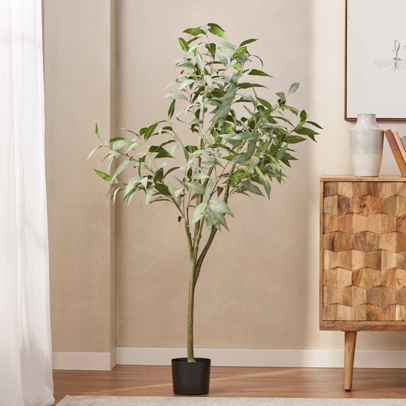 Faux Eucalyptus Tree in Pot