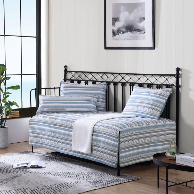 Jettison Gray 100% Cotton 4 Piece Quilt