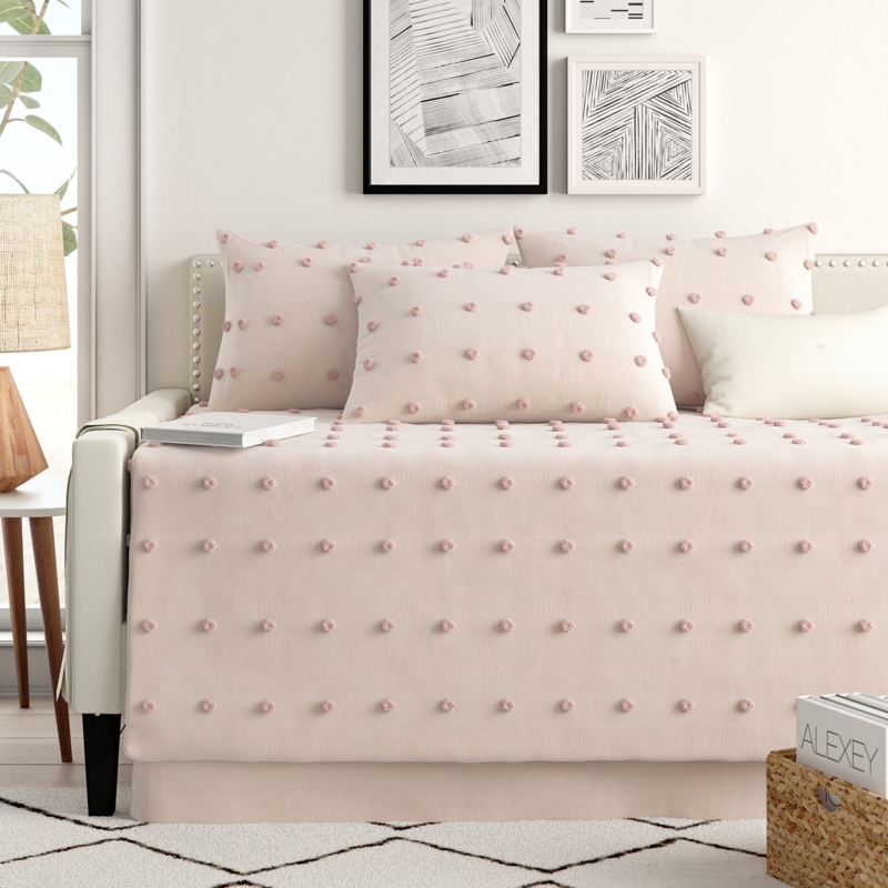 Kazi Chenille Dot 5 Cotton 5 Piece Daybed Set