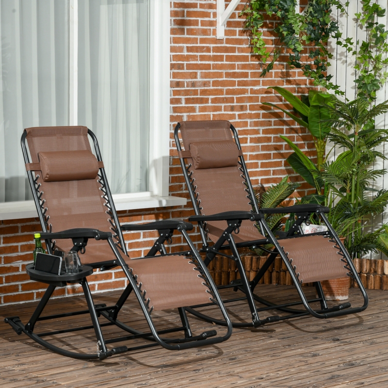 Outdoor Mattson Rocking Metal Chair (Set of 2)