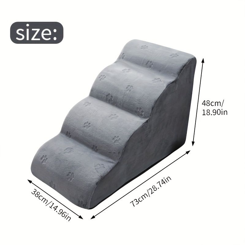 Pet Stairs, 4 Steps Waterproof Dog Stairs, Dog Stairs With Removable Washable Cover, Non-slip Pet Ramp, Dog Ramps For Sofa Bed