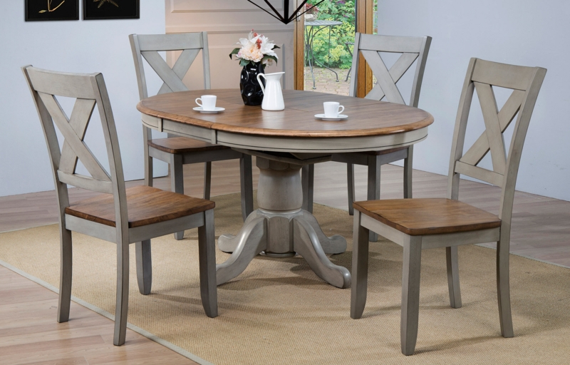 Samyla 5 - Piece Extendable Solid Wood Pedestal Dining Set