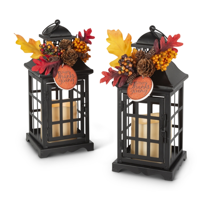 10.5'' H Metal Tabletop Lantern with Candle Included