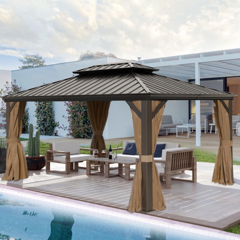 12 Ft. W x 10 Ft. D Aluminum Patio Gazebo