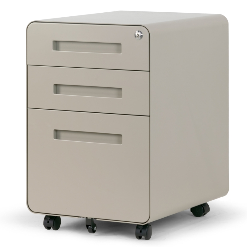15.75'' Wide 3 -Drawer Mobile Steel File Cabinet
