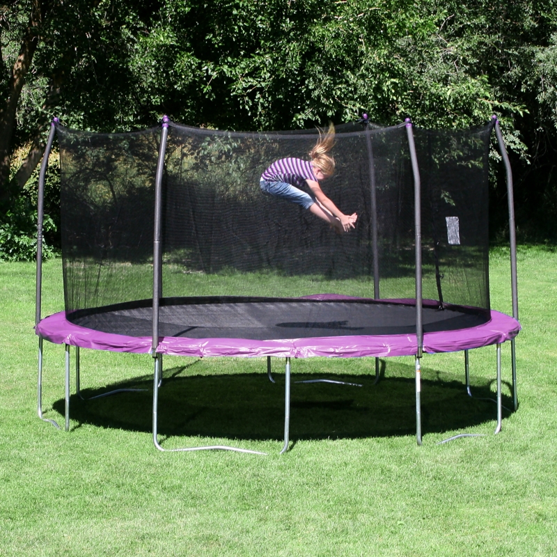 15' Round Trampoline with Safety Enclosure