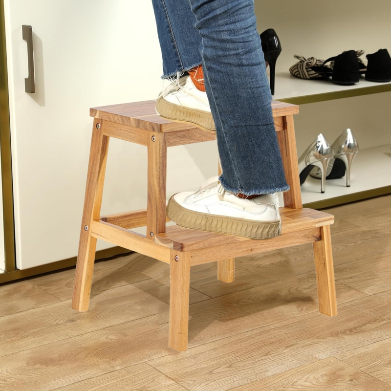 2 - Step Wood Step Stool