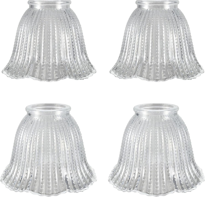 3.75'' H Glass Bell Ceiling Fan Fitter Shade (Set of 4)