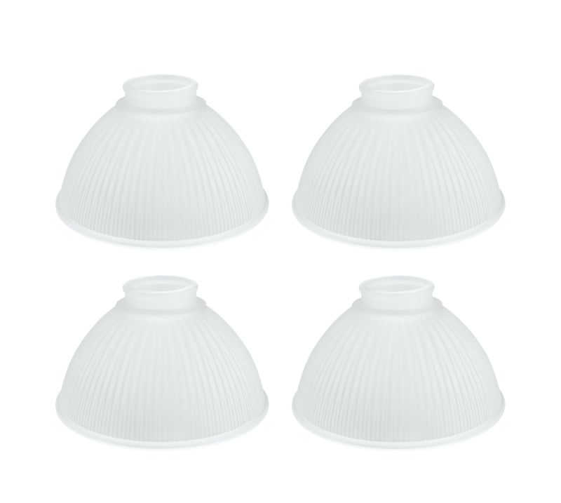 3.75'' H x 6.5'' W Glass Bowl Ceiling Fan Fitter Shade (Set of 4)