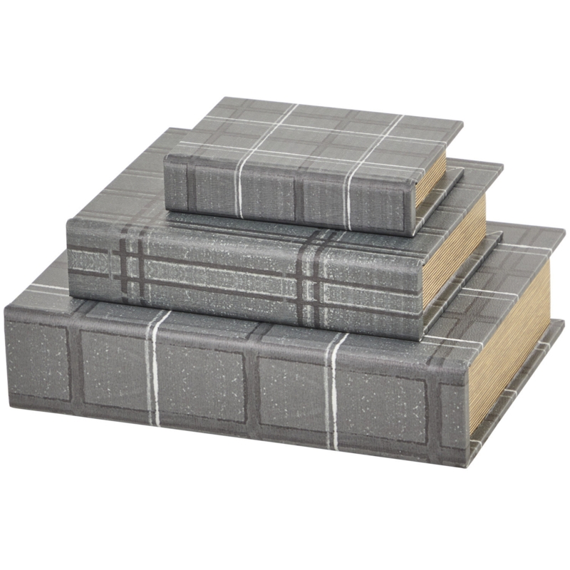3 Piece Solid Wood Book Box Set
