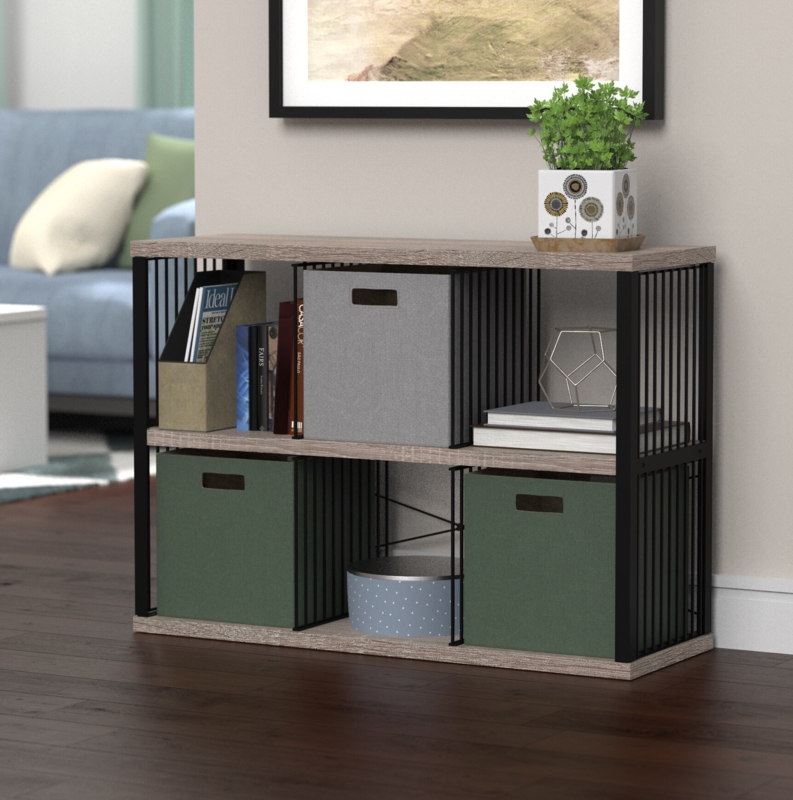  30.55'' H x 44.29'' W Steel Cube Bookcase
