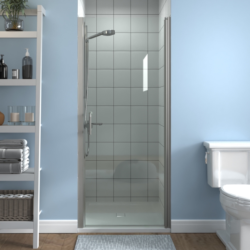 32-33.5 in.W x 72 in.H Pivot Frameless Glass Shower Door