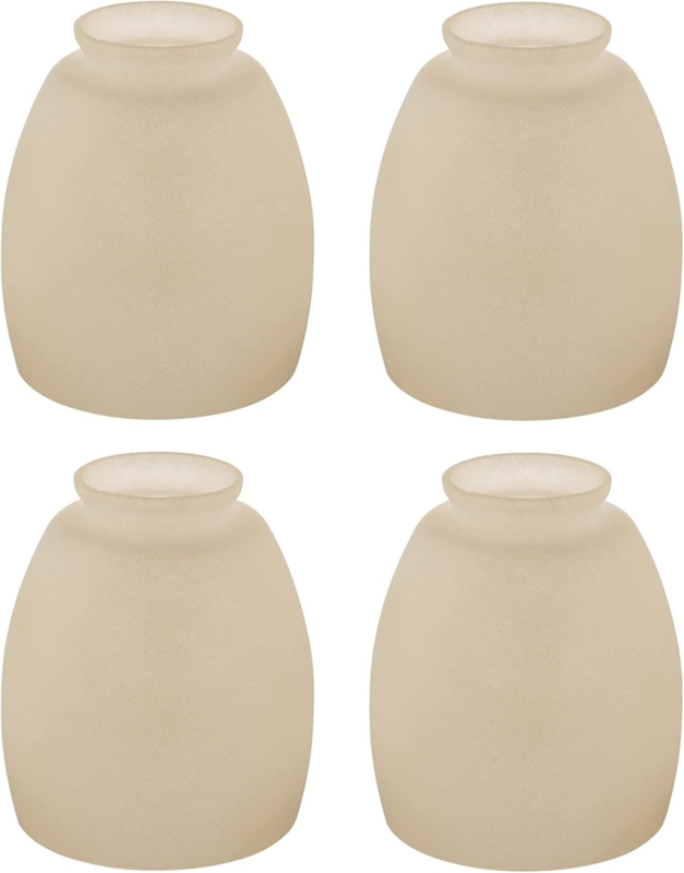 4.25'' H Glass Bell Ceiling Fan Fitter Shade (Set of 4)