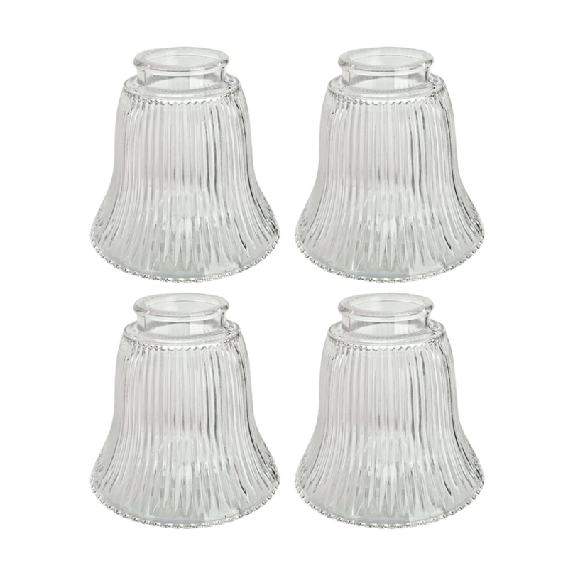 4.5'' H Glass Bell Ceiling Fan Fitter Shade (Set of 4)
