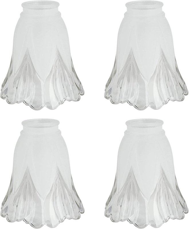 5.125'' H Glass Bell Ceiling Fan Fitter Shade (Set of 4)