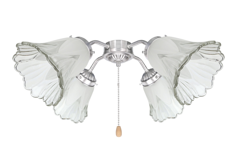 5.25'' H Glass Bell Ceiling Fan Fitter Shade (Set of 4)